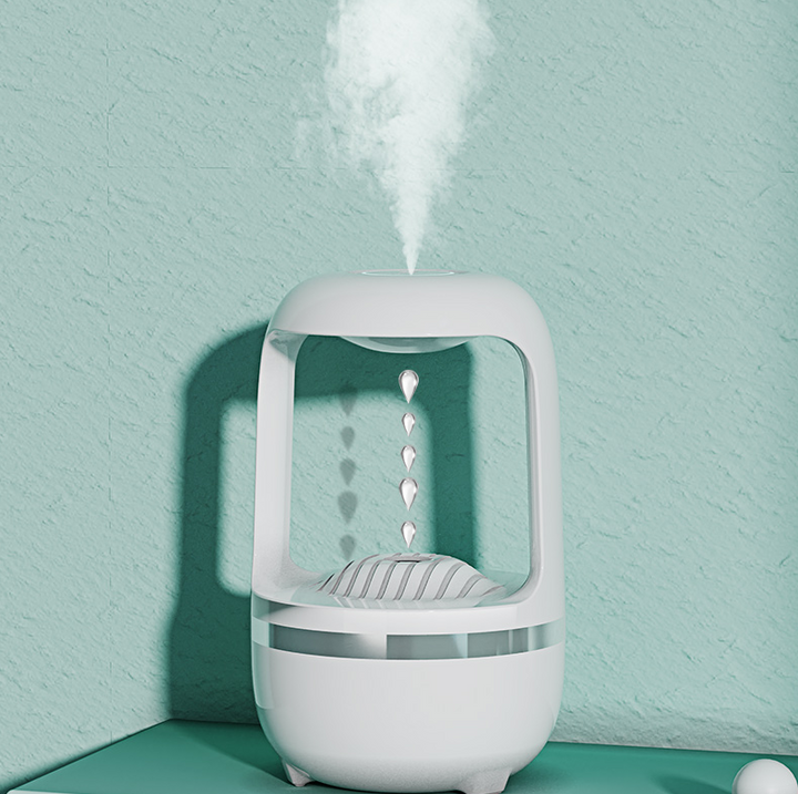 Antigravitation luftfuktare 500 ml med vattendroppar och aroma