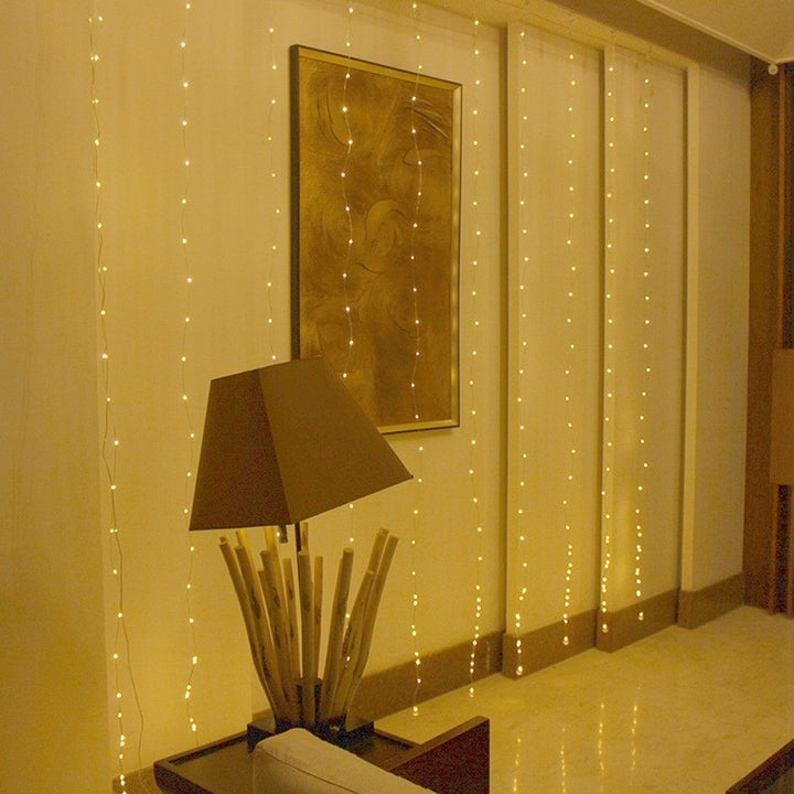 LED-ljusgardin 3 × 3 m med 304 lampor