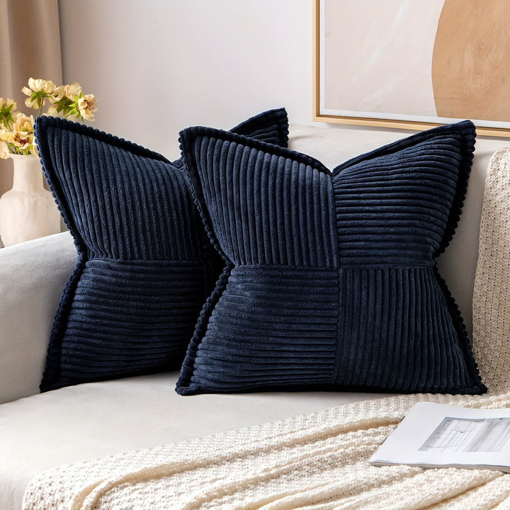 Polyester Kuddöverdrag - Enkelt Stilsäkert Prydnadsöverdrag för Sovrum, Soffa och Vardagsrum