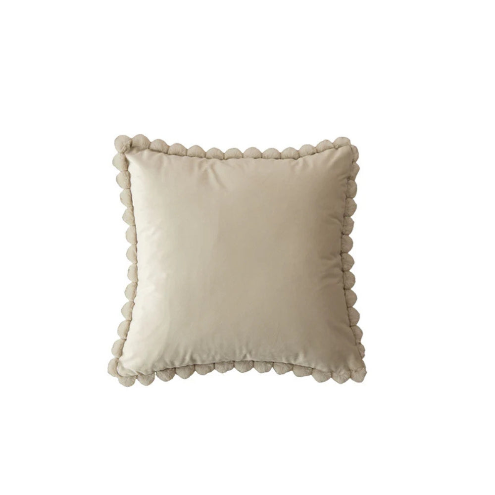 Sammet Pom-Pom Trim Kuddeöverdrag