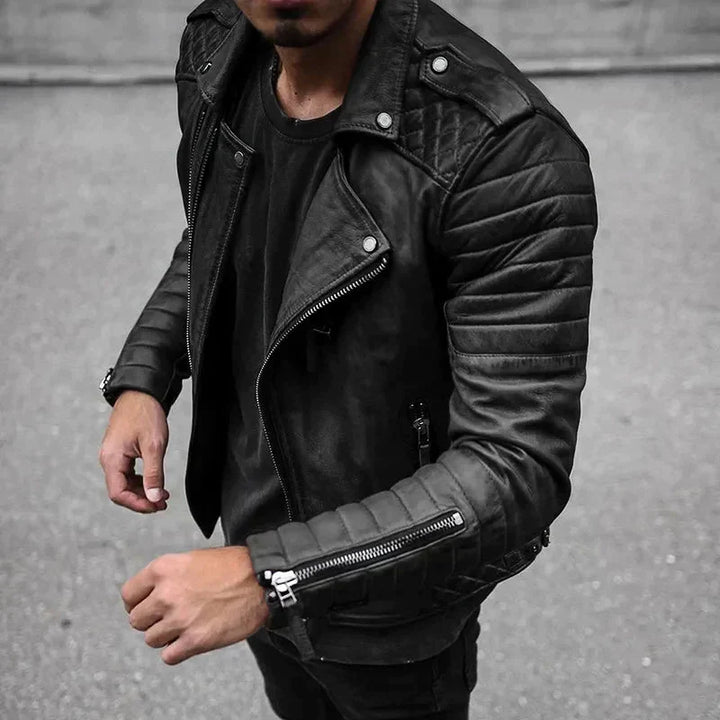 Herr Skinnjacka Urban Stil i Läder