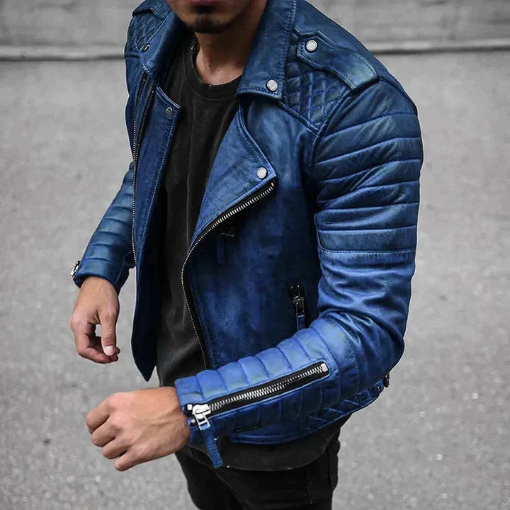 Herr Skinnjacka Urban Stil i Läder
