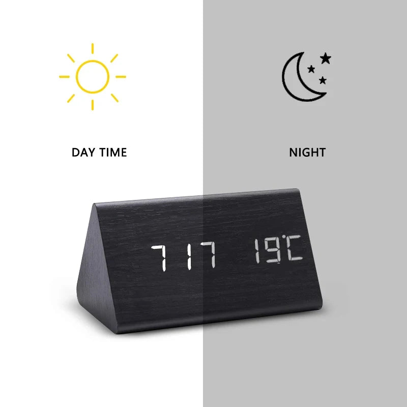 EcoLED Clock - Digitalt trälarm med röststyrning
