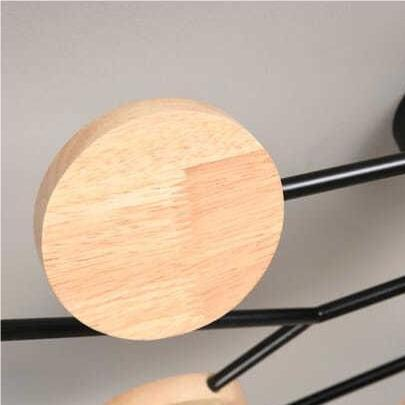 Nutida Rund Järn LED Semi-Flush Kandelaber
