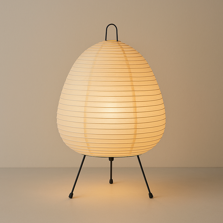 Rispapper Bordslampa | Wabi-Sabi Japansk Stil | Mjuk Ambient
