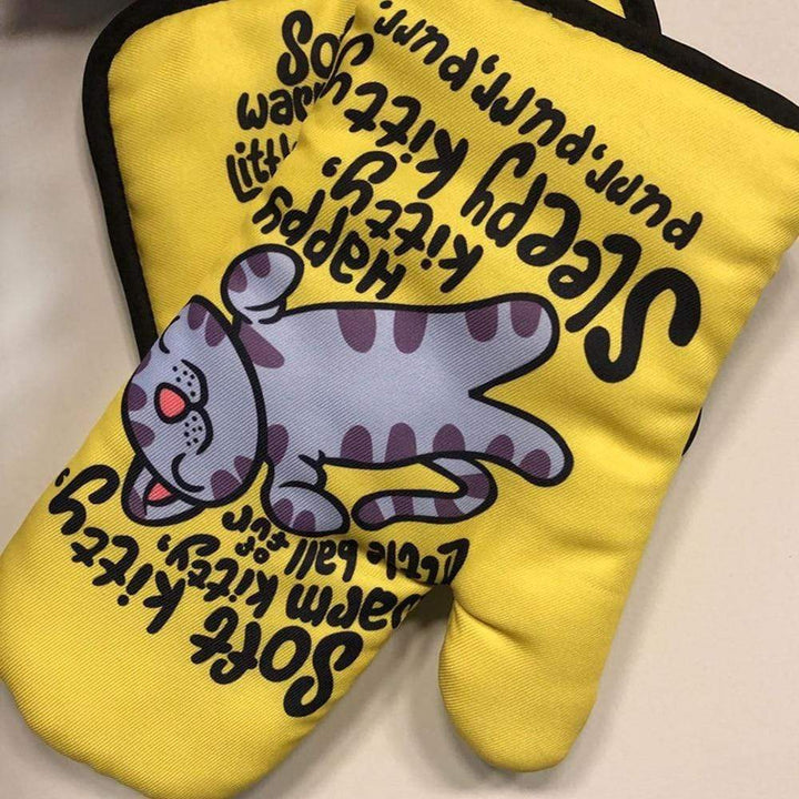 CozyPaws - Charmiga kattinspirerade värmetåliga ugnsvantar