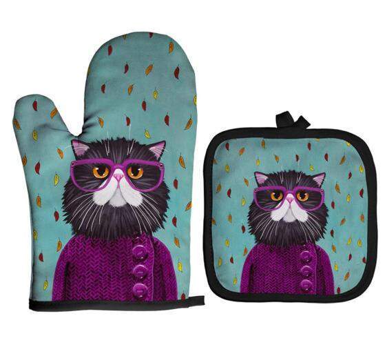 CozyPaws - Charmiga kattinspirerade värmetåliga ugnsvantar