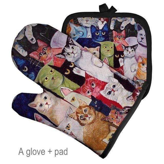 CozyPaws - Charmiga kattinspirerade värmetåliga ugnsvantar
