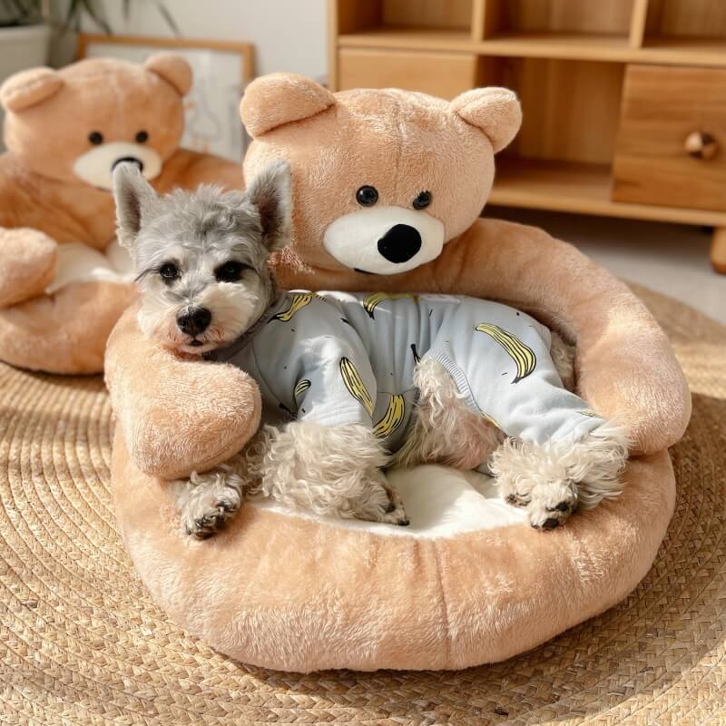 Cozy Bear Kattsoffa Mjuk Kramig Bedårande Kerseymer Tyg