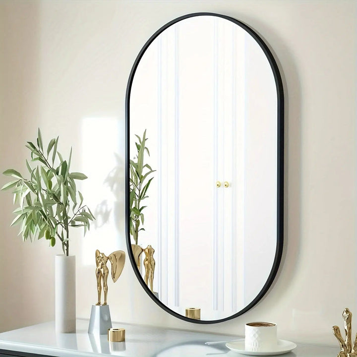 Elegant Oval Spegel – Modern Vägghängd Spegel för Badrum, Sovrum och Hall