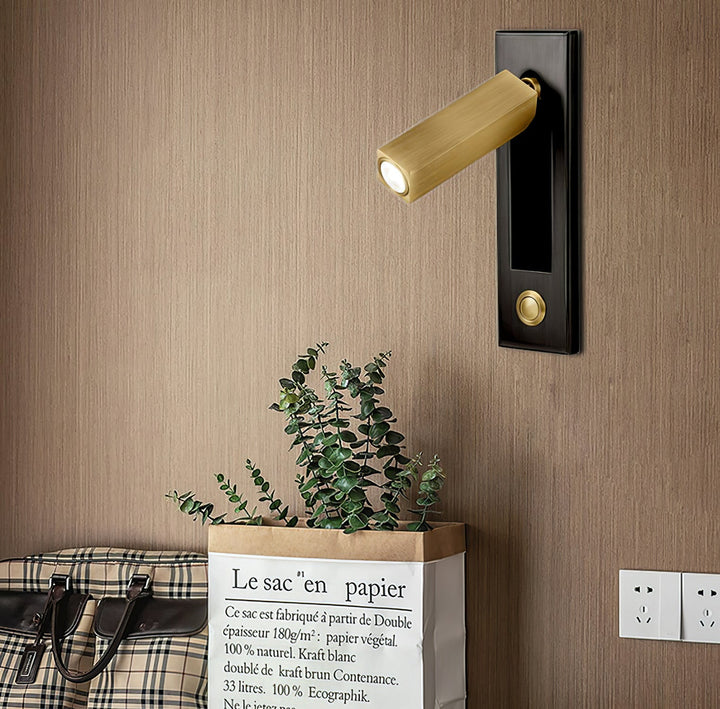 Modern inbyggd sänglampa med LED-ljus