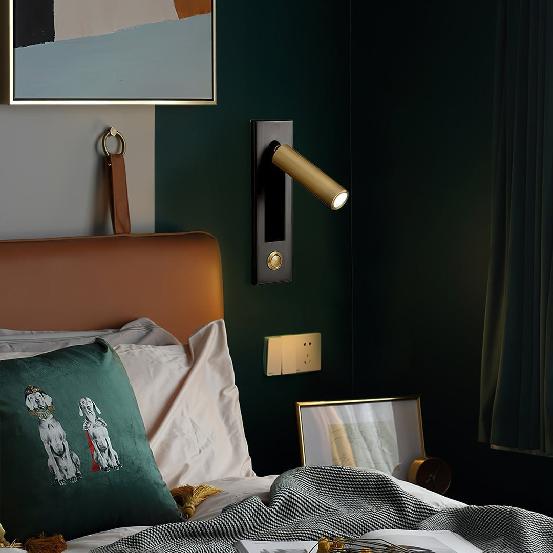 Modern inbyggd sänglampa med LED-ljus