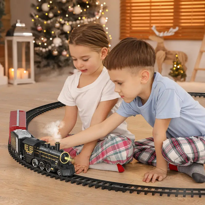 RailRush - Batteridrivet elektriskt tågsätt med realistiska ljud och lättbyggda spår