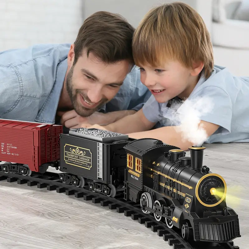 RailRush - Batteridrivet elektriskt tågsätt med realistiska ljud och lättbyggda spår