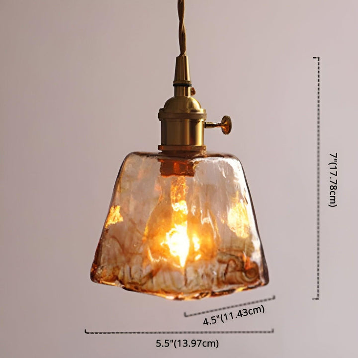 GlassElegance Light - Vintage Crystal Prism Glass Pendant Ceiling Light