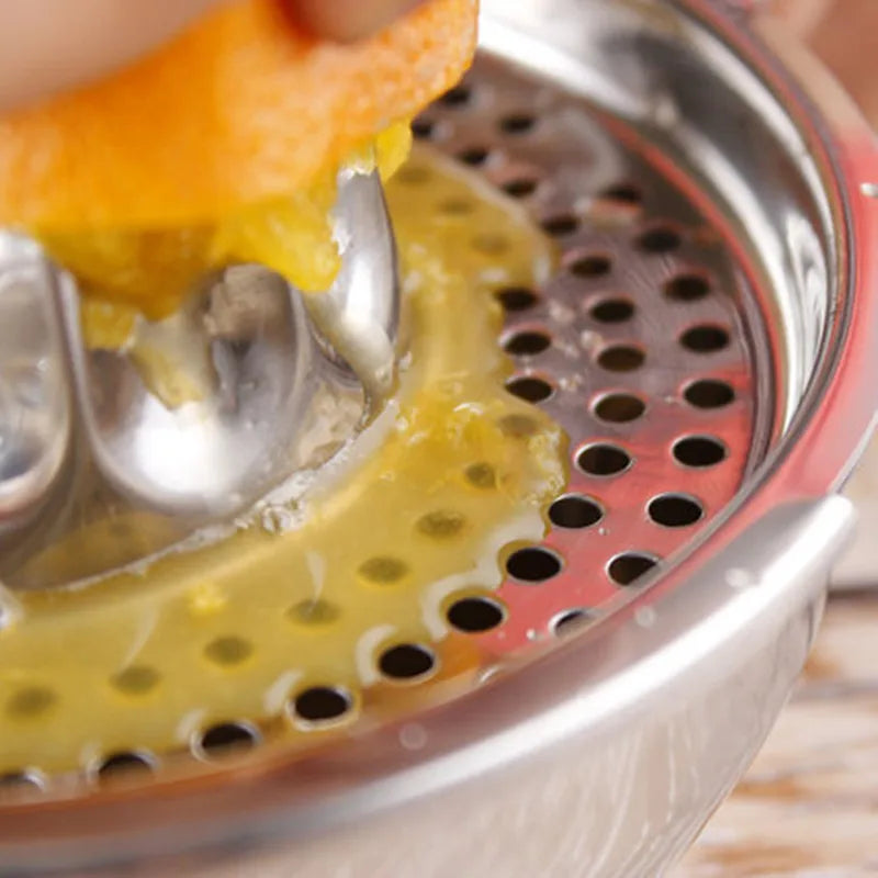 Carvallo Citronpress i rostfritt stål | Manuell juicepress för citrusfrukter | Robust design &amp; Hög juiceutvinning | För kök &amp; bar
