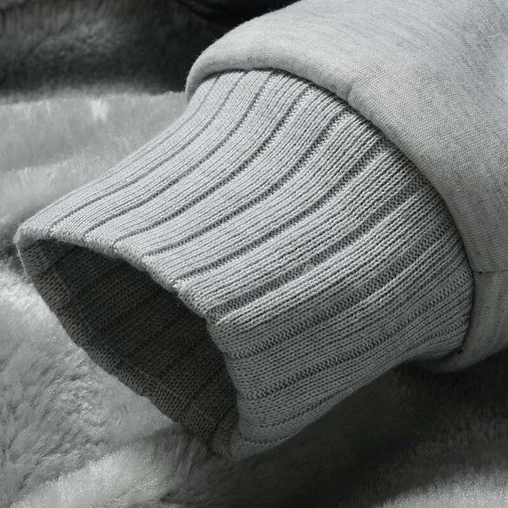 Män vinter fleece jacka
