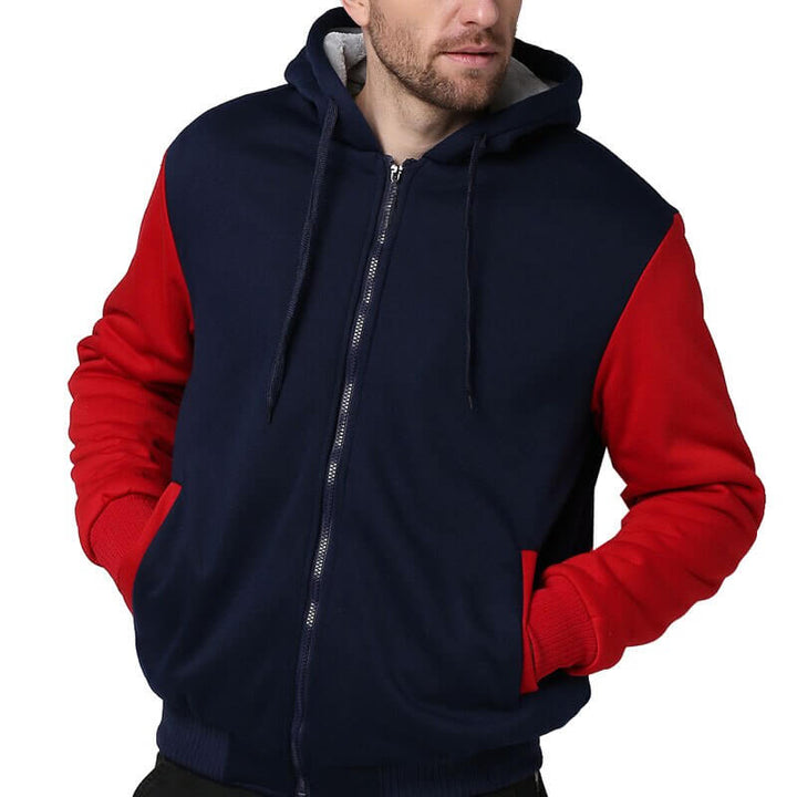 Män vinter fleece jacka