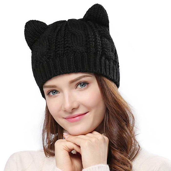 Katt öron mössa