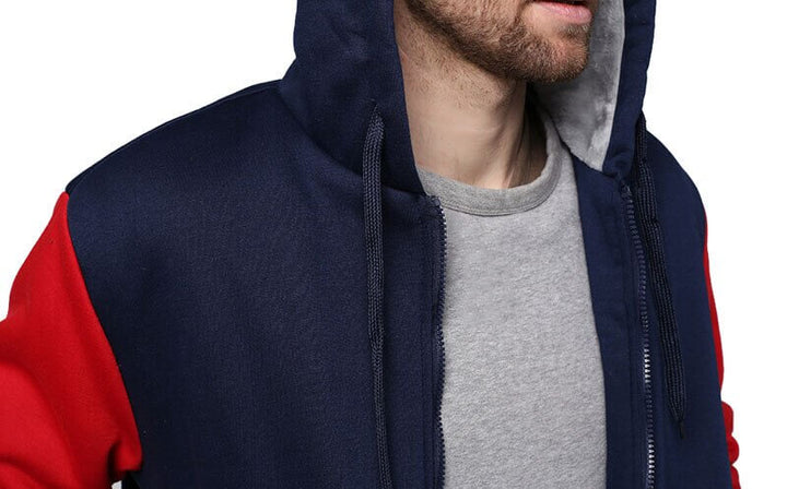 Män vinter fleece jacka
