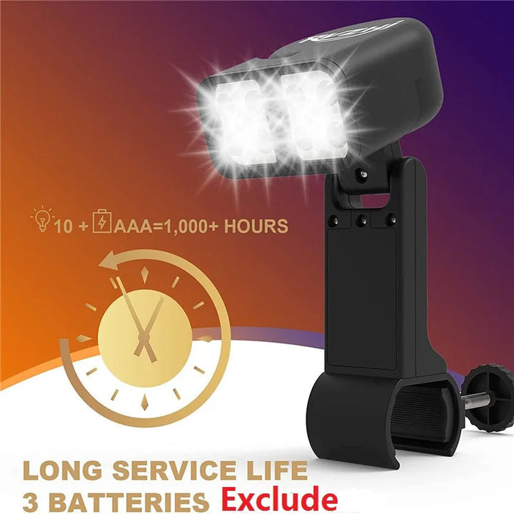 Carvallo LED Grilllampa med Dubbelhuvud | 360° Vridbar &amp; Värmebeständig | Superljus för BBQ, Nattfiske &amp; Camping