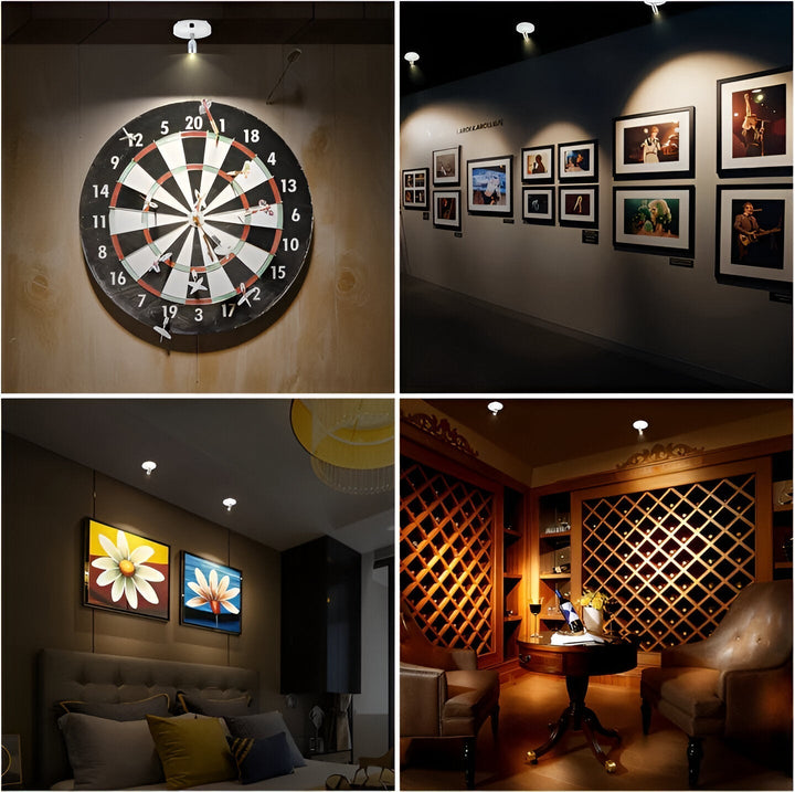 Mini LED-Spotlight – Dimbar och Trådlös | Perfekt Accentbelysning för Hemmet &amp; Kontoret