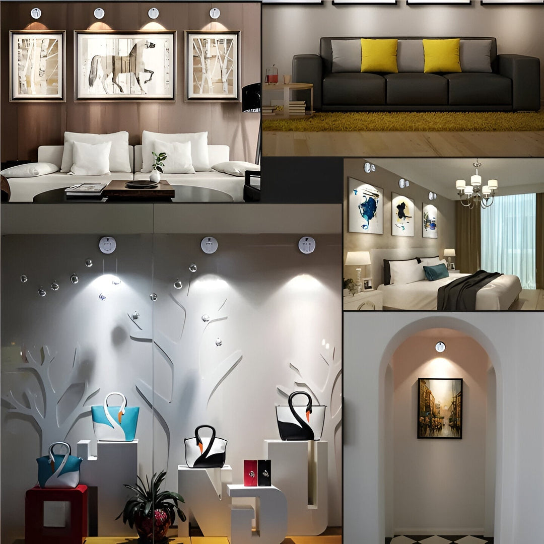 Mini LED-Spotlight – Dimbar och Trådlös | Perfekt Accentbelysning för Hemmet &amp; Kontoret