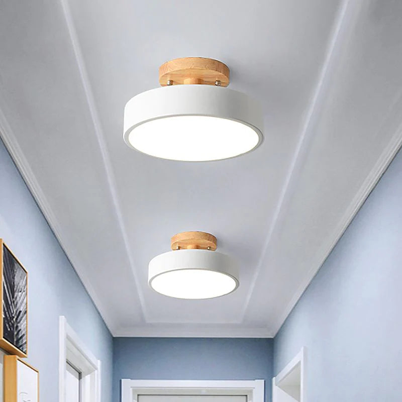 LED Taklampa Trä Flush Mount Armatur