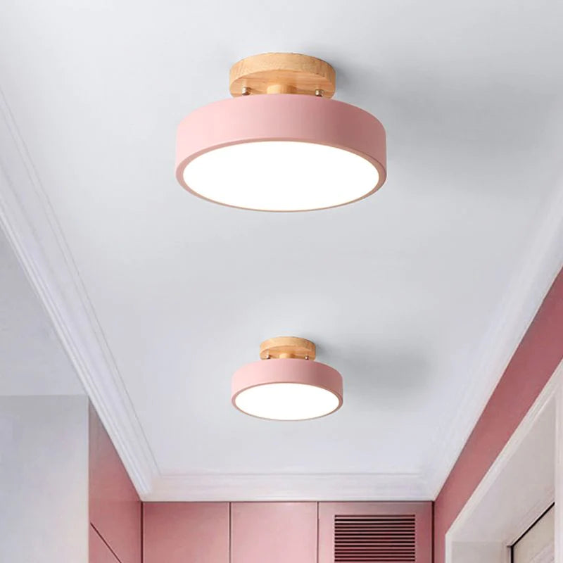 LED Taklampa Trä Flush Mount Armatur