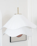 Soft Bloom Pendel Lampa | 16″–20″ Tygtaklampa | Skulptural Atmosfär
