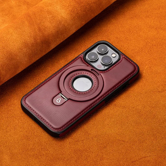 Magnetiskt iPhonefodral med osynligt ringställ