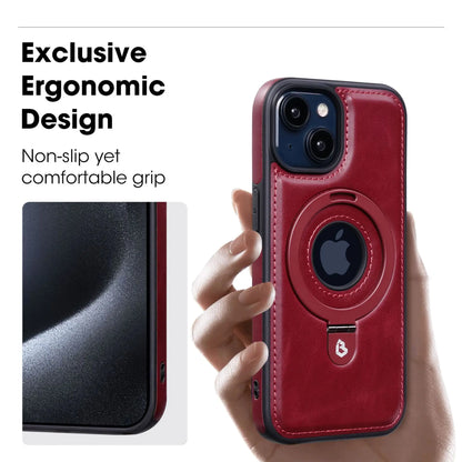 Magnetiskt iPhonefodral med osynligt ringställ
