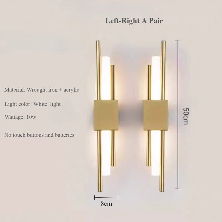 LED Staggered Trådlös Vägglampa – Usb Uppladdningsbar Inomhusbelysning för Modern Hembelysning