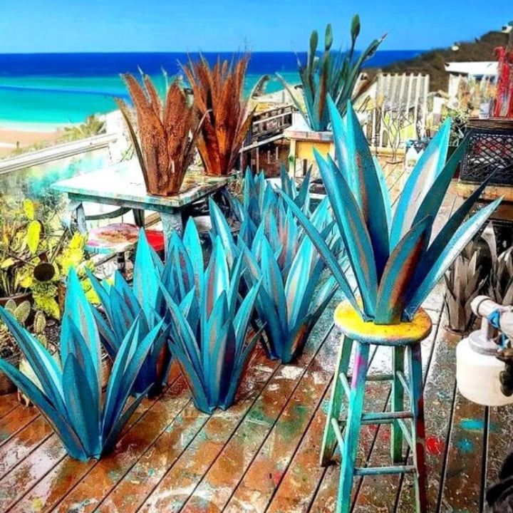 Agave Americana Metall Dekorativ Växt