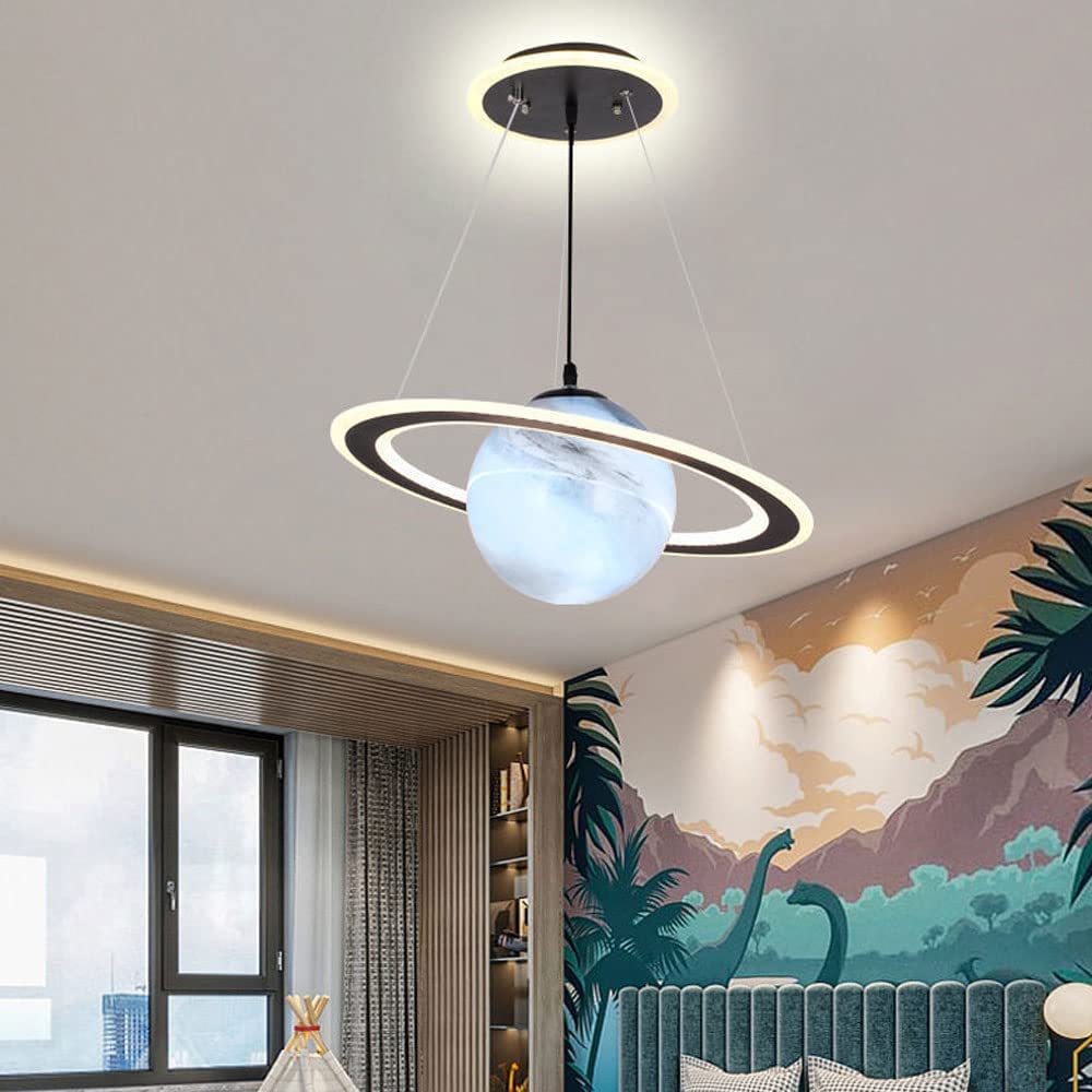 Barns LED Hängande Lampa med Planetär Motiv för Barnrum