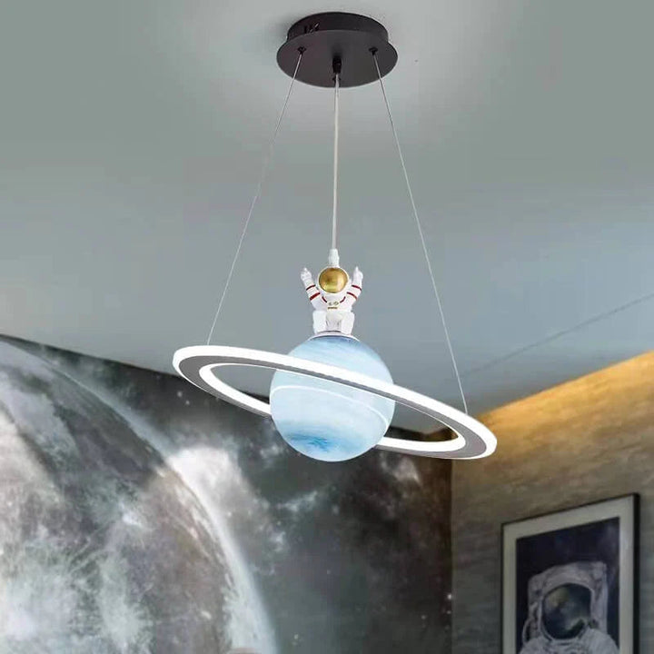 Barns LED Hängande Lampa med Planetär Motiv för Barnrum