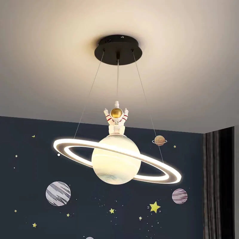 Barns LED Hängande Lampa med Planetär Motiv för Barnrum
