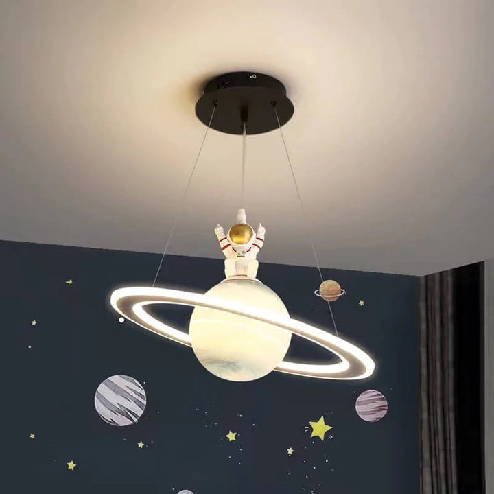 Barns LED Hängande Lampa med Planetär Motiv för Barnrum