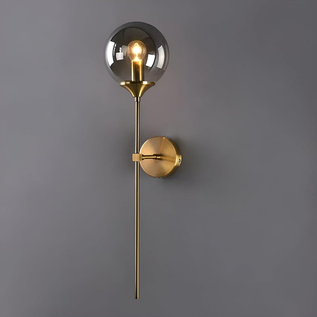 GlassGleam Lampa - Nordisk Guld Inomhus Glasboll Vägglampa