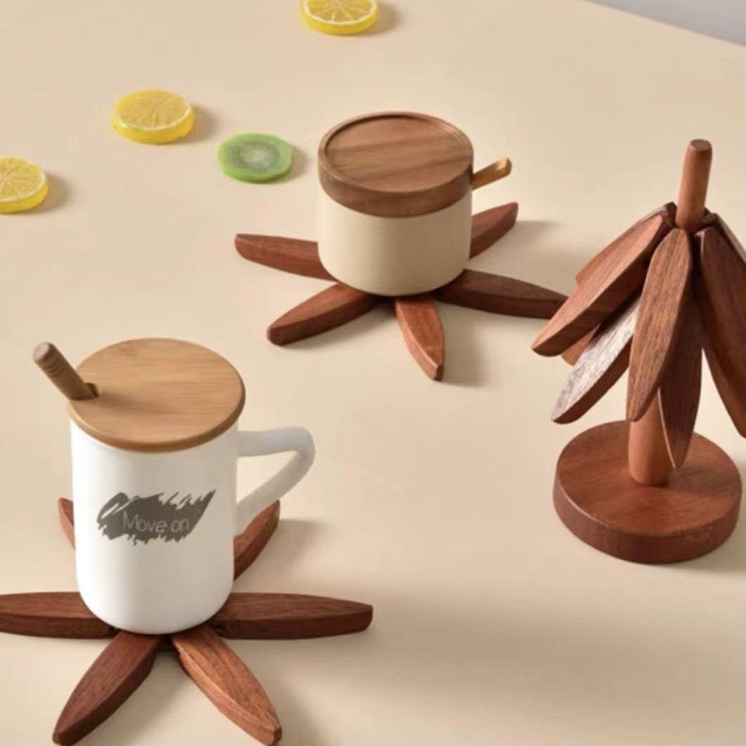 Ädla trälook coasters