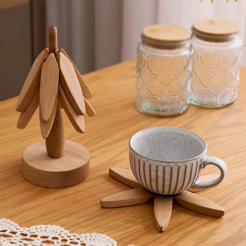 Ädla trälook coasters