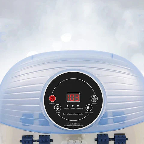 RoyaleGlow Temperaturkontrollerad Fotbubbelbad Vibrationsmassager