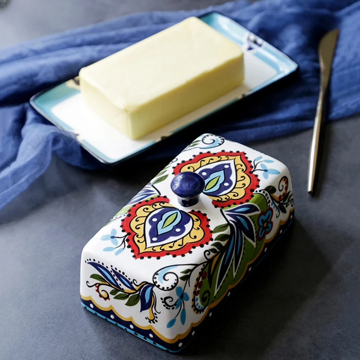 Carvallo – Handmålad smörskål med traditionell italiensk design