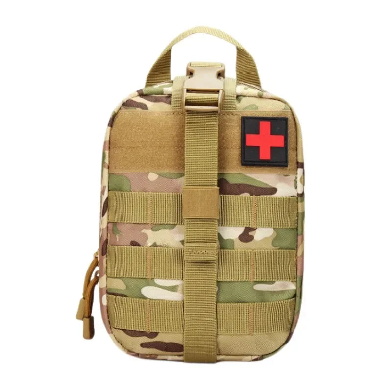 Carvallo Gear Taktisk Första Hjälpen-väska | Utomhusöverlevnad &amp; Nödställ | MOLLE-kompatibel | Storlek L: 15 × 11 × 21 cm