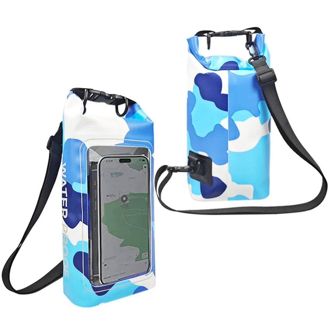 Carvallo Vattentät Dry Bag 2L | Med Touchscreen-Fönster | Utomhusväska för Kajak, Trekking &amp; Vattensport