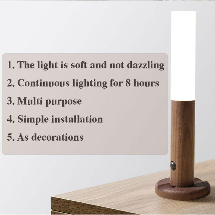 Uppladdningsbar LED-vägglampa – USB-magnetisk rörelsesensorlampa för sovrum, vardagsrum och trappa