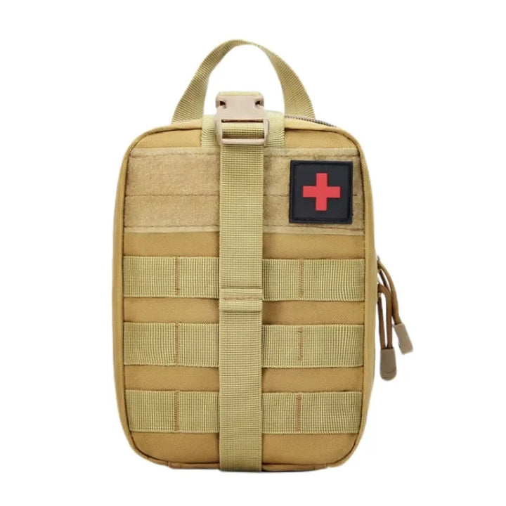 Carvallo Gear Taktisk Första Hjälpen-väska | Utomhusöverlevnad &amp; Nödställ | MOLLE-kompatibel | Storlek L: 15 × 11 × 21 cm