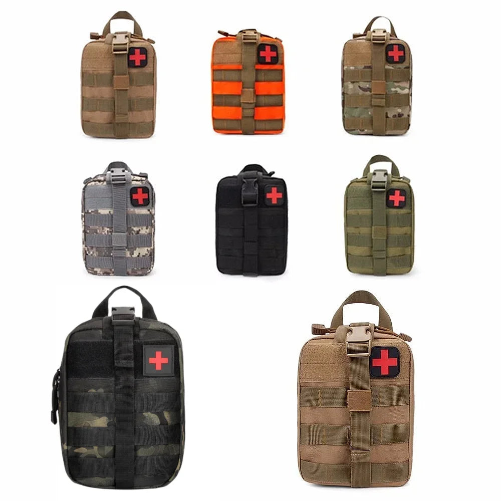 Carvallo Gear Taktisk Första Hjälpen-väska | Utomhusöverlevnad &amp; Nödställ | MOLLE-kompatibel | Storlek L: 15 × 11 × 21 cm