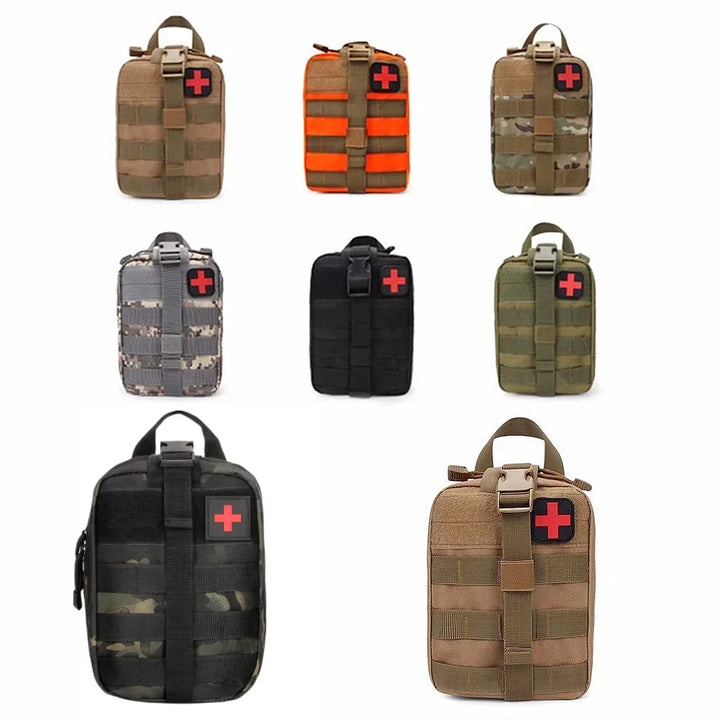 Carvallo Gear Taktisk Första Hjälpen-väska | Utomhusöverlevnad &amp; Nödställ | MOLLE-kompatibel | Storlek L: 15 × 11 × 21 cm