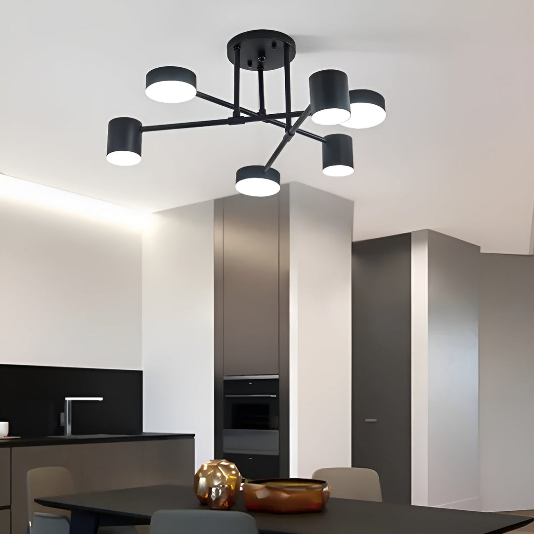 LED-taklampa med 6 armar – Modernt design &amp; Ljust ljus | Perfekt för bostadsutrymmen